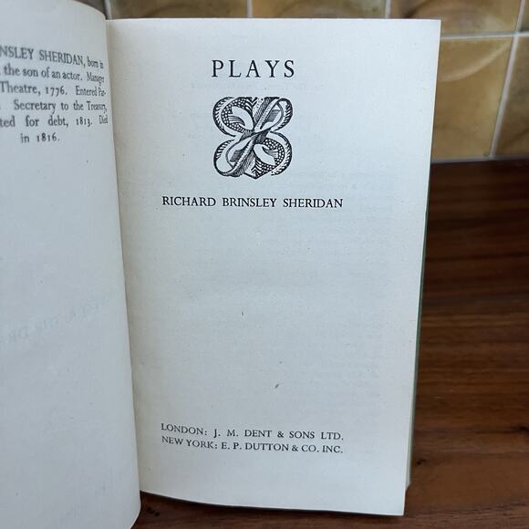 Plays Richard Brinsley Sheridan 1949 Everyman's Library No. 95 UK - Picture 8 of 13